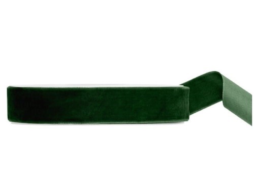 Tasiemka Welurowa Butelkowa Zieleń 25 mm / 10 m