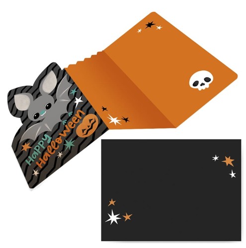 Zaproszenia Halloween dla dzieci Cats & Bats, 8 szt.