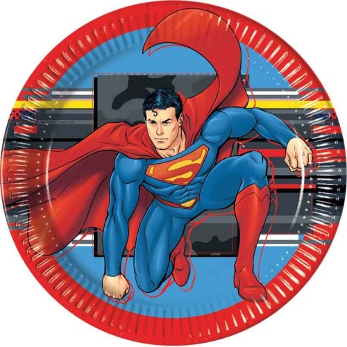 Talerzyki Superman Krypton 23 cm, 8 szt.