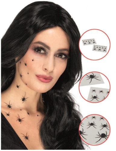 Tatuaże Pająki Halloween 32 szt.
