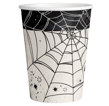Kubeczki Pajęczyna Halloween 250 ml, 8szt.