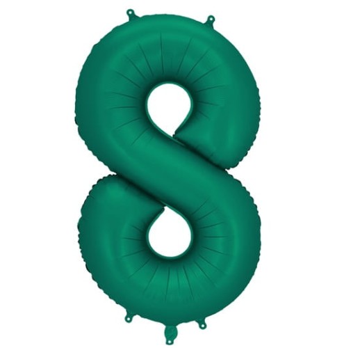 Balon foliowy Cyfra 8 Butelkowa Zieleń 86 cm