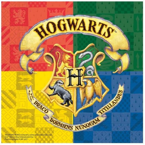 Serwetki Harry Potter Hogwart Na Licencji, 20 szt. 33x33 cm