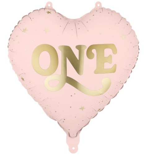 Balon foliowy Serce One Różowe, 45 cm