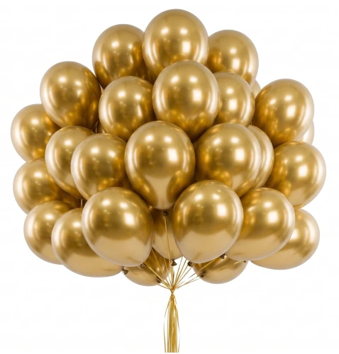 Balony lateksowe Glossy Złote 30 cm, 50 szt.