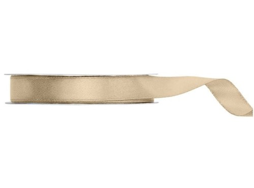 Tasiemka satynowa Zimny Złoty 12mm / 25m