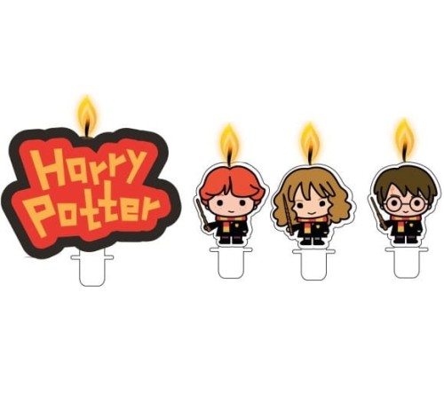 Świeczki urodzinowe Harry Potter, 4 szt.