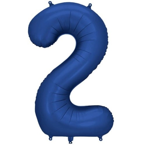 Balon foliowy Cyfra 2 Granatowy 86 cm