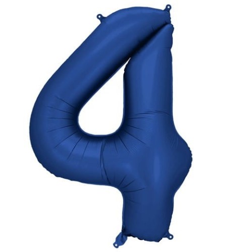 Balon foliowy Cyfra 4 Granatowy 86 cm