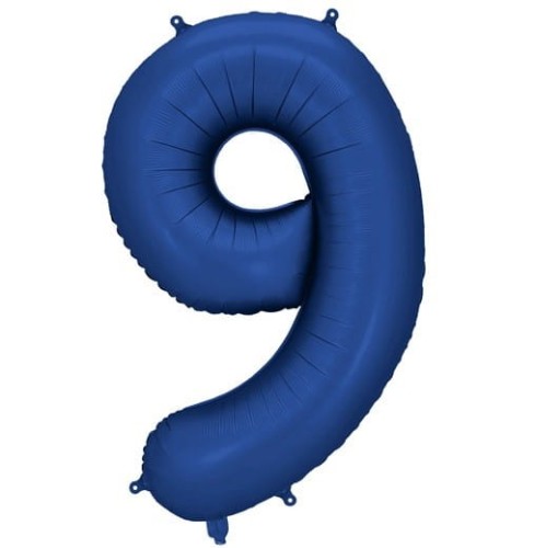 Balon foliowy Cyfra 9 Granatowy 86 cm
