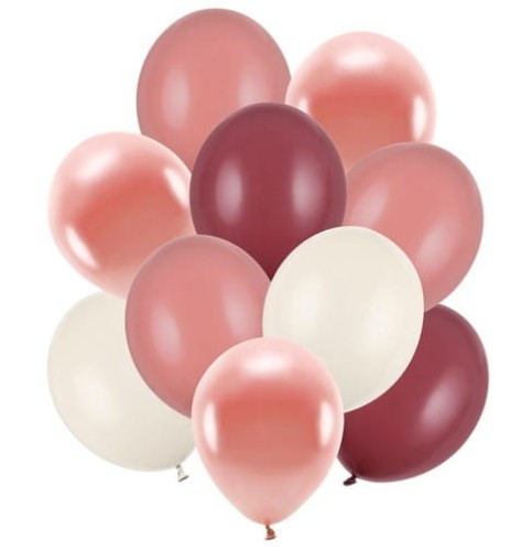 Zestaw Balonów Lateksowych Odcienie Różu 27-30 cm, 10 szt.