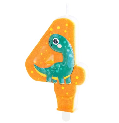 Świeczka Cyfra 4 Dinozaur