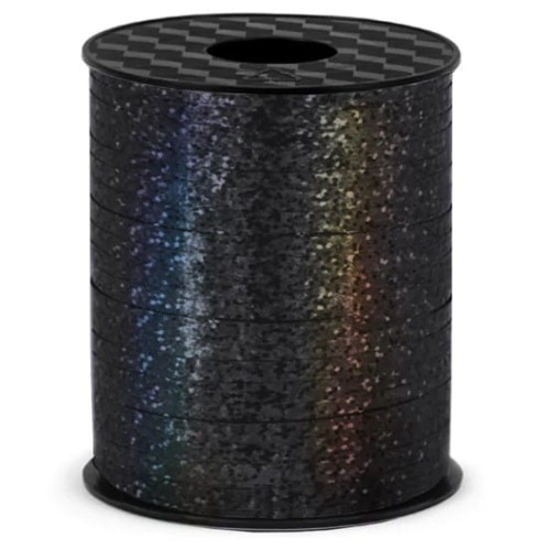 Wstążka Czarna holograficzna 225m