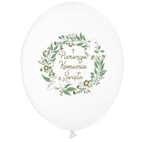Balony Pierwsza Komunia Święta, 6 sztuk