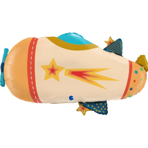 Balon Foliowy Samolot Kolorowy, 73x37 cm