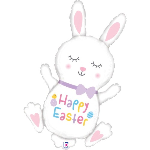 Balon foliowy Zajączek Wielkanocny Happy Easter, 62 cm x 81 cm