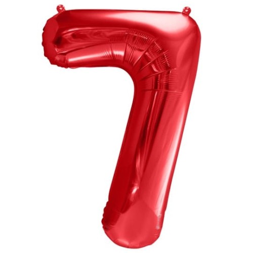 Balon foliowy Cyfra 7 Czerwony 86 cm