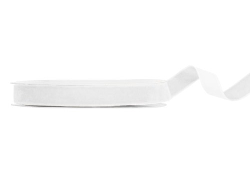 Tasiemka welurowa Biała 15 mm / 10 m